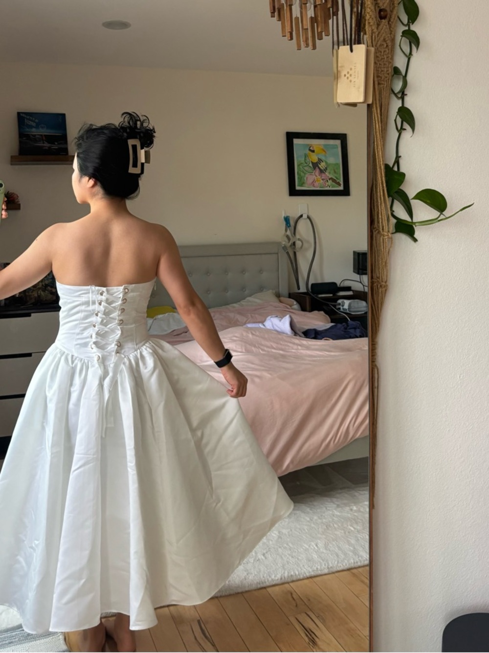 BHLDN Basque Waist Midi Dress - Picture 7 of 13